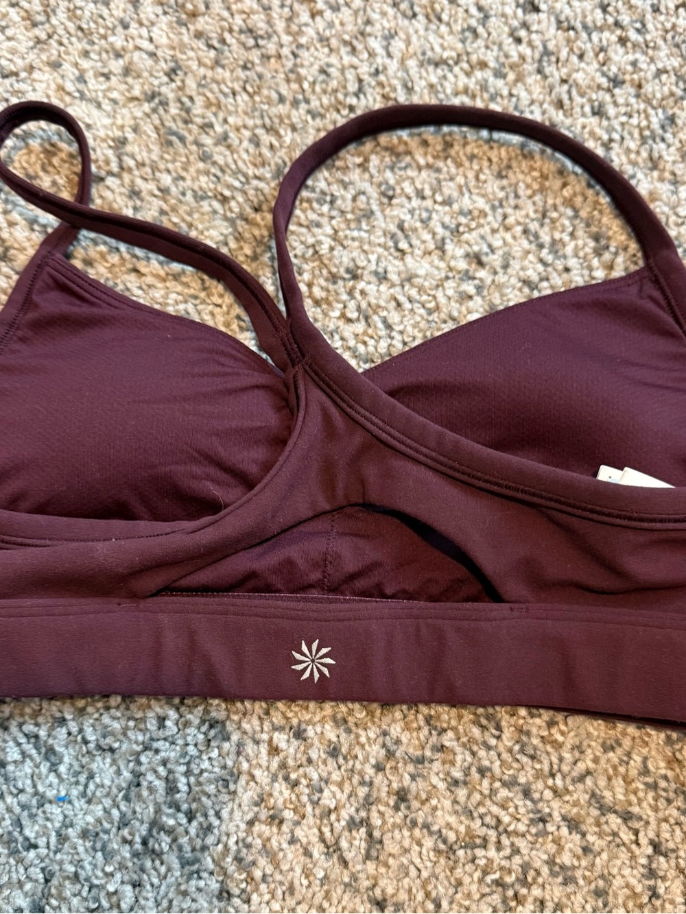 Athleta Maroon Sports Bra & Leggings Set - Picture 4 of 13